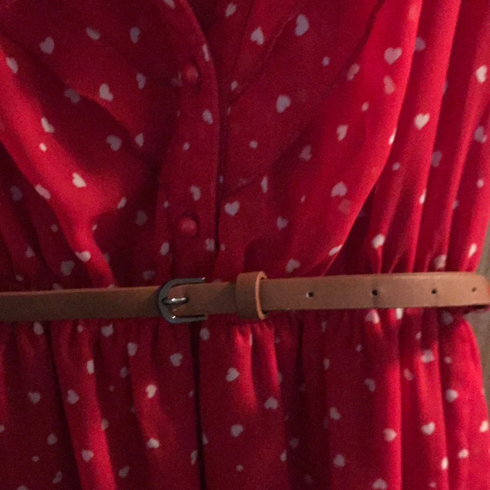 EUC Red with white hearts. Forever 21 dress. - Picture 4 of 4